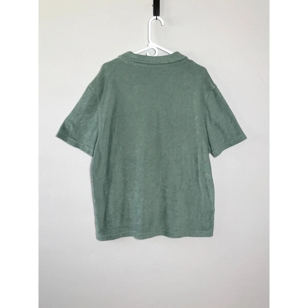 Marc O'Polo Polo Shirt Men XXL Green Terry Cloth Pocket Scandi Beachwear‎ Casual